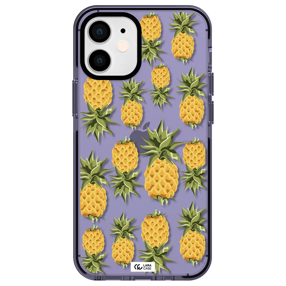 Pineapples Apple iPhone 12 mini impact Lilac Case