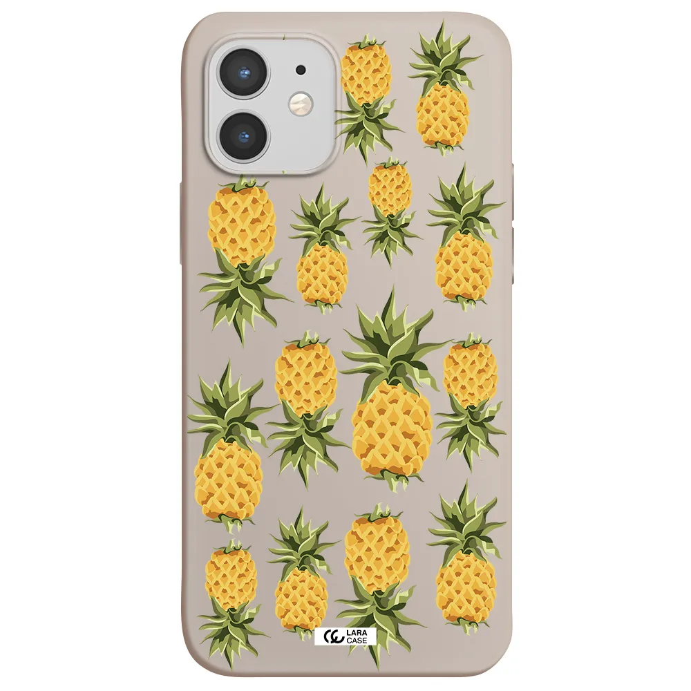 Pineapples Apple iPhone 12 mini Silicone Stone Case