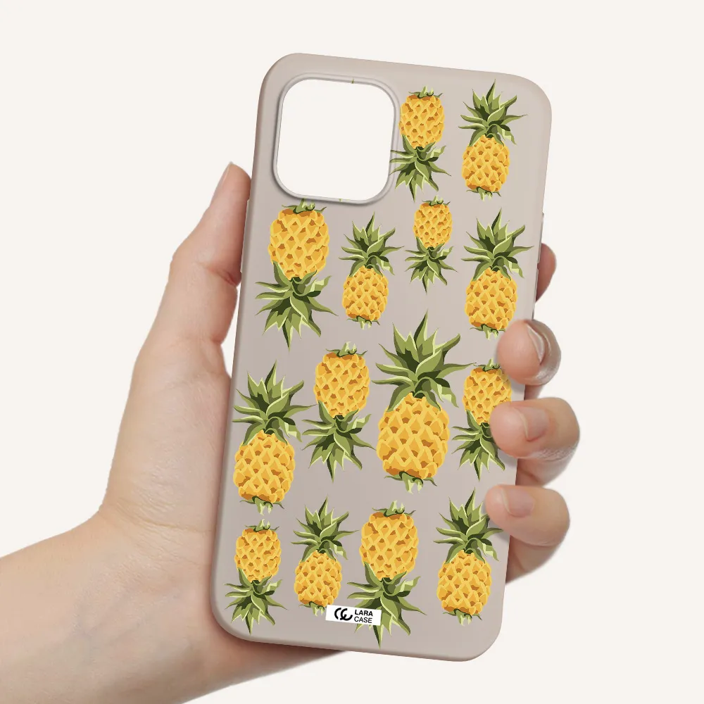 Pineapples Apple iPhone 12 mini Silicone Stone Case