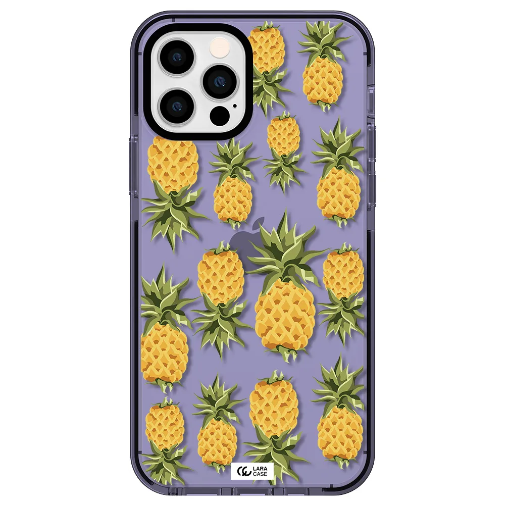 Pineapples Apple iPhone 12 pro impact Lilac Case