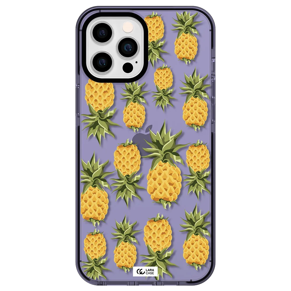 Pineapples Apple iPhone 12 pro max impact Lilac Case