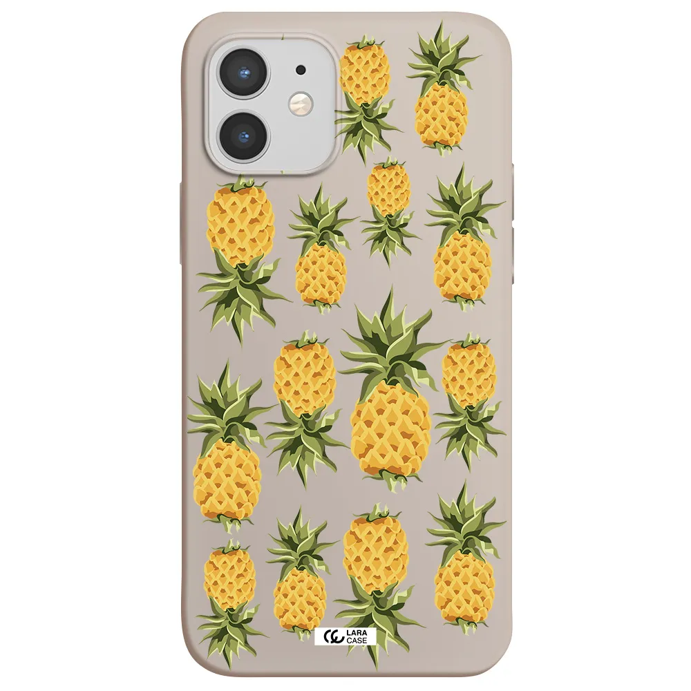 Pineapples Apple iPhone 12 Silicone Stone Case