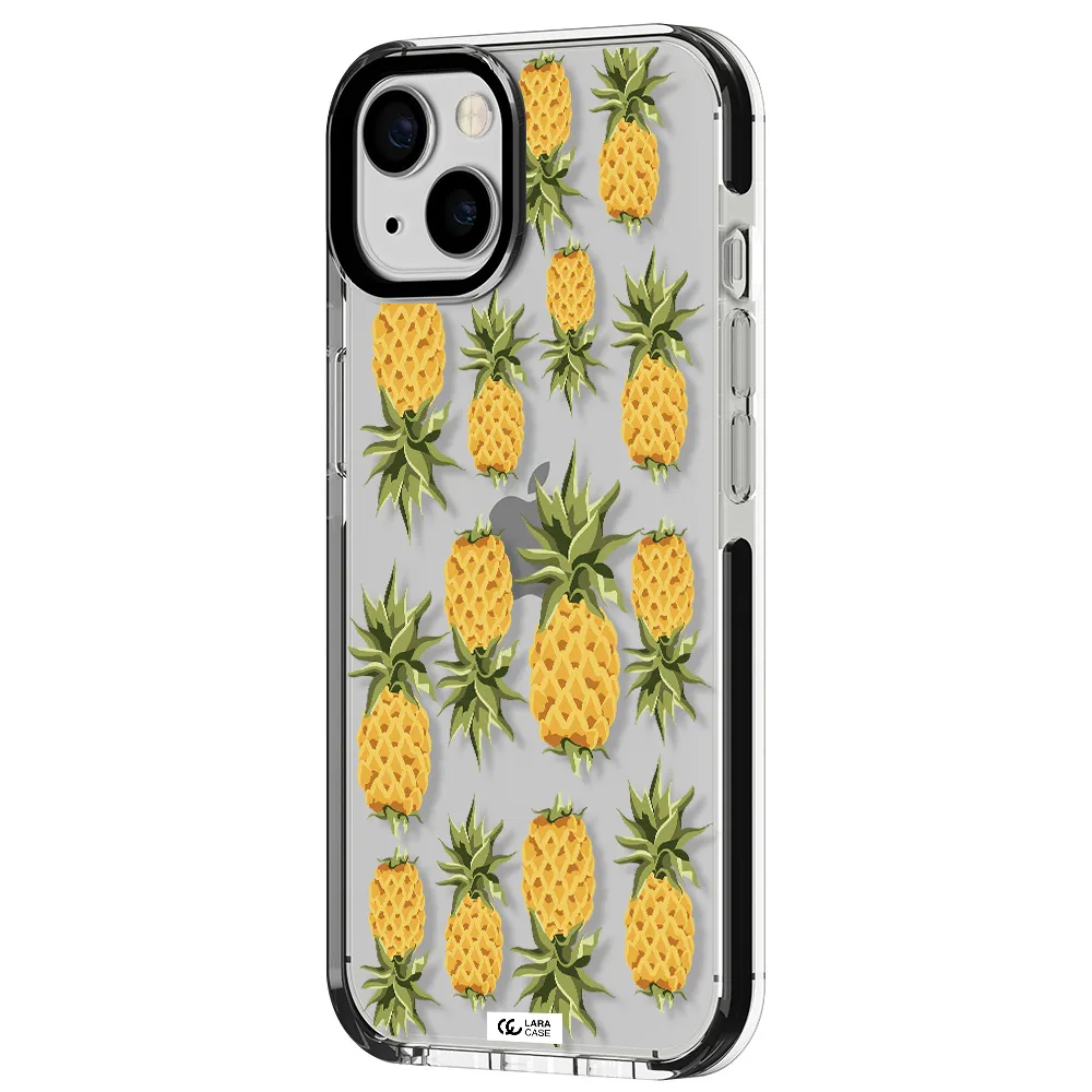Pineapples Apple iPhone 13 impact black border Case