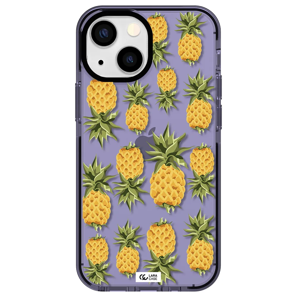 Pineapples Apple iPhone 13 mini impact Lilac Case