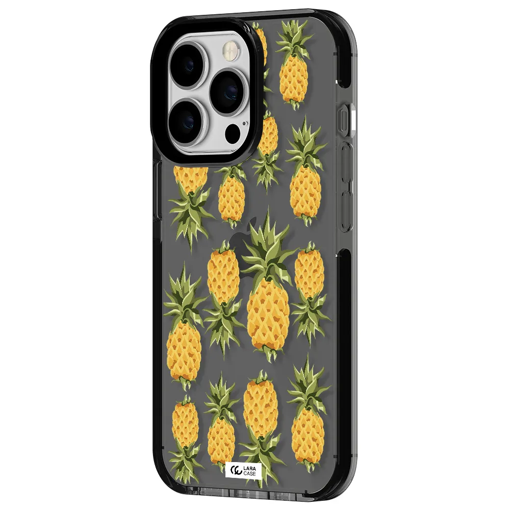 Pineapples Apple iPhone 13 Pro impact Smoke Black Case
