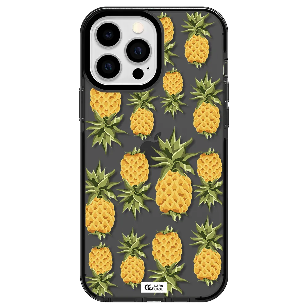 Pineapples Apple iPhone 13 Pro Max impact Smoke Black Case