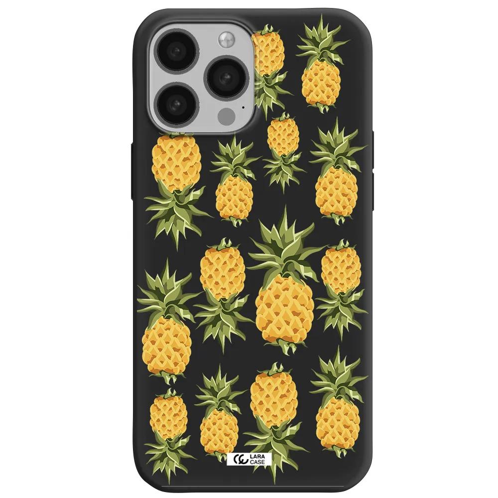 Pineapples Apple iPhone 13 Pro Max Silicone black Case