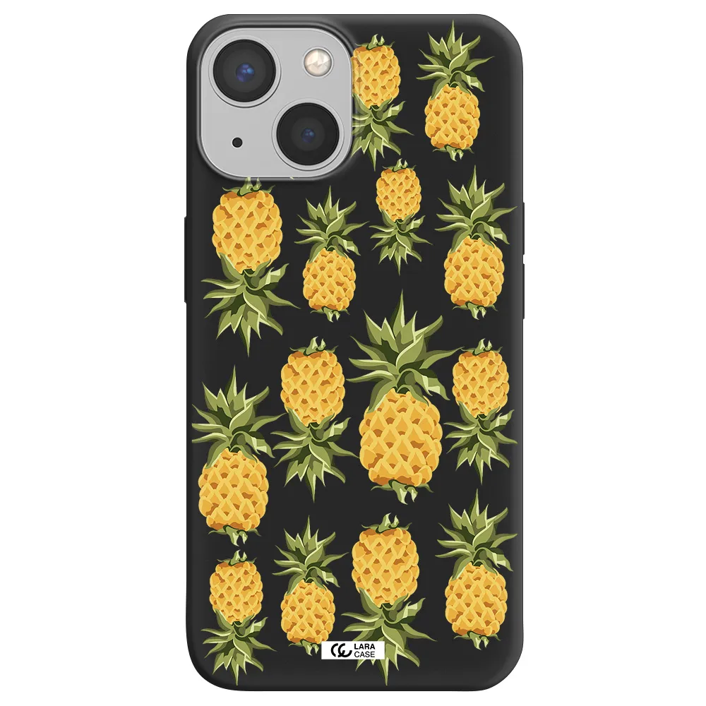 Pineapples Apple iPhone 13 Silicone black Case