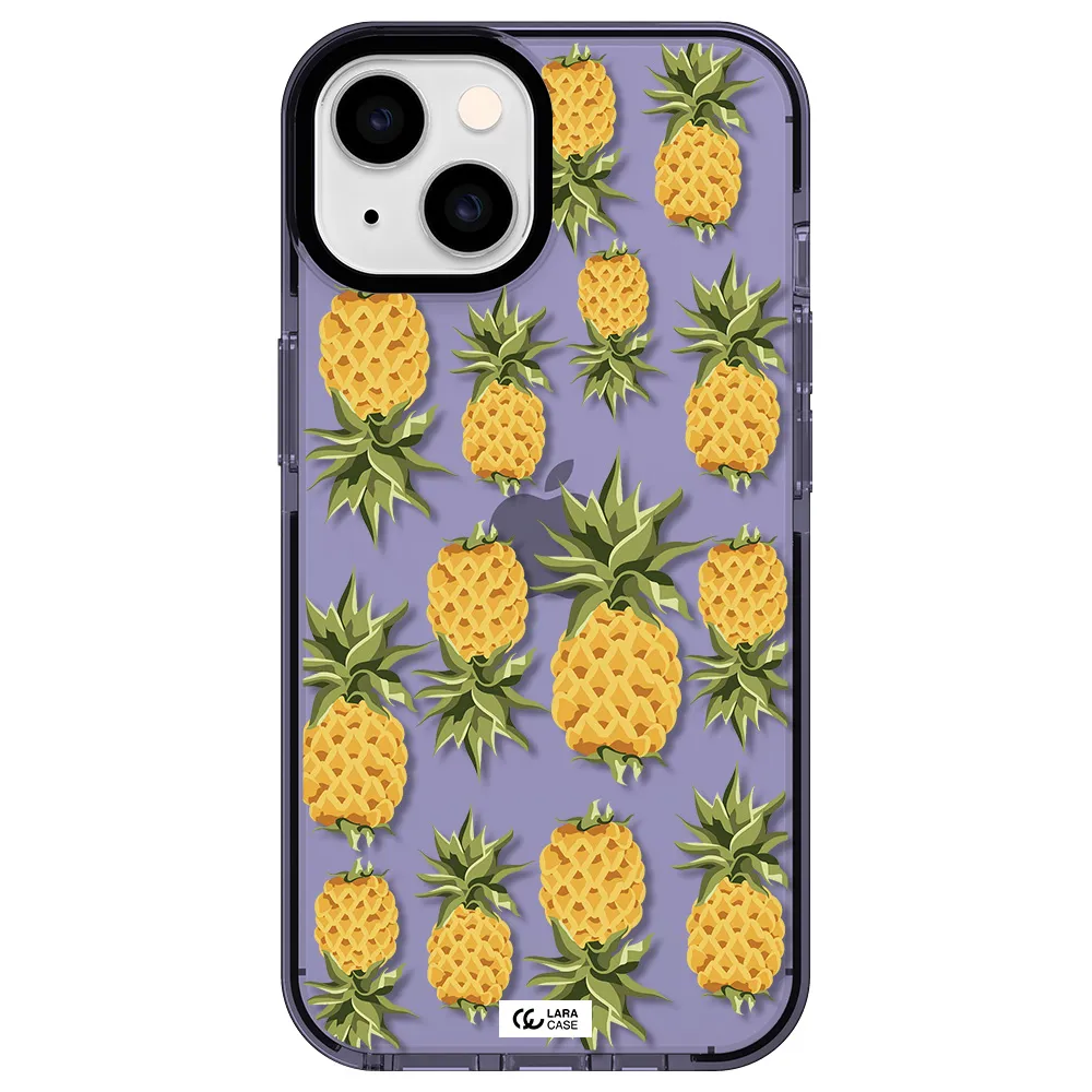 Pineapples Apple iPhone 14 impact Lilac Case