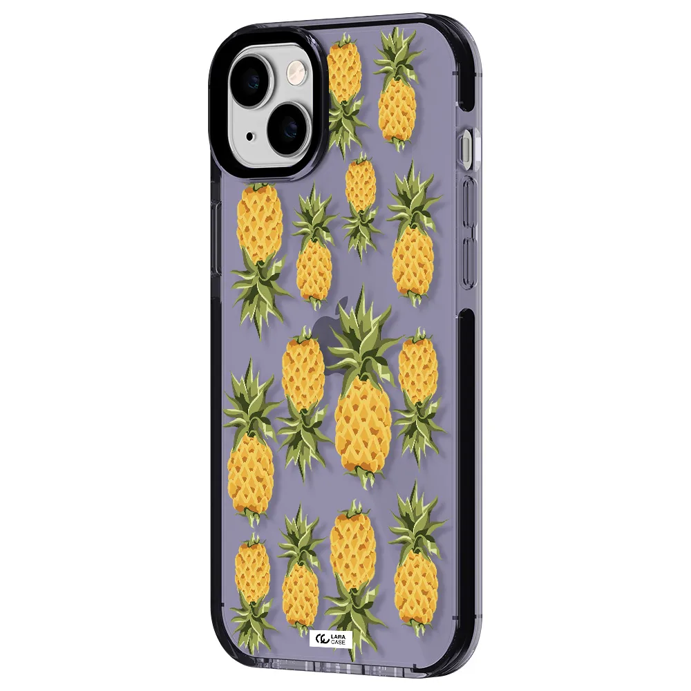 Pineapples Apple iPhone 14 plus impact Lilac Case