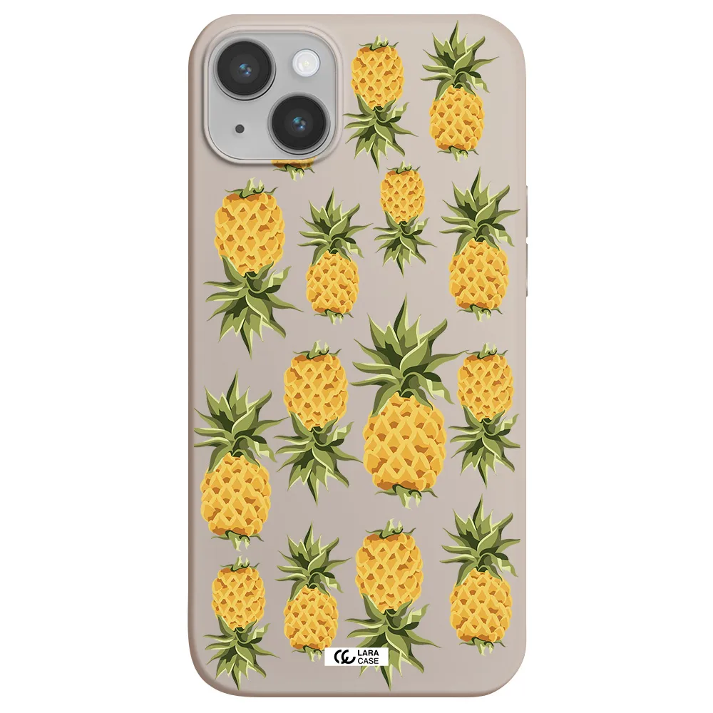 Pineapples Apple iPhone 14 plus Silicone Stone Case