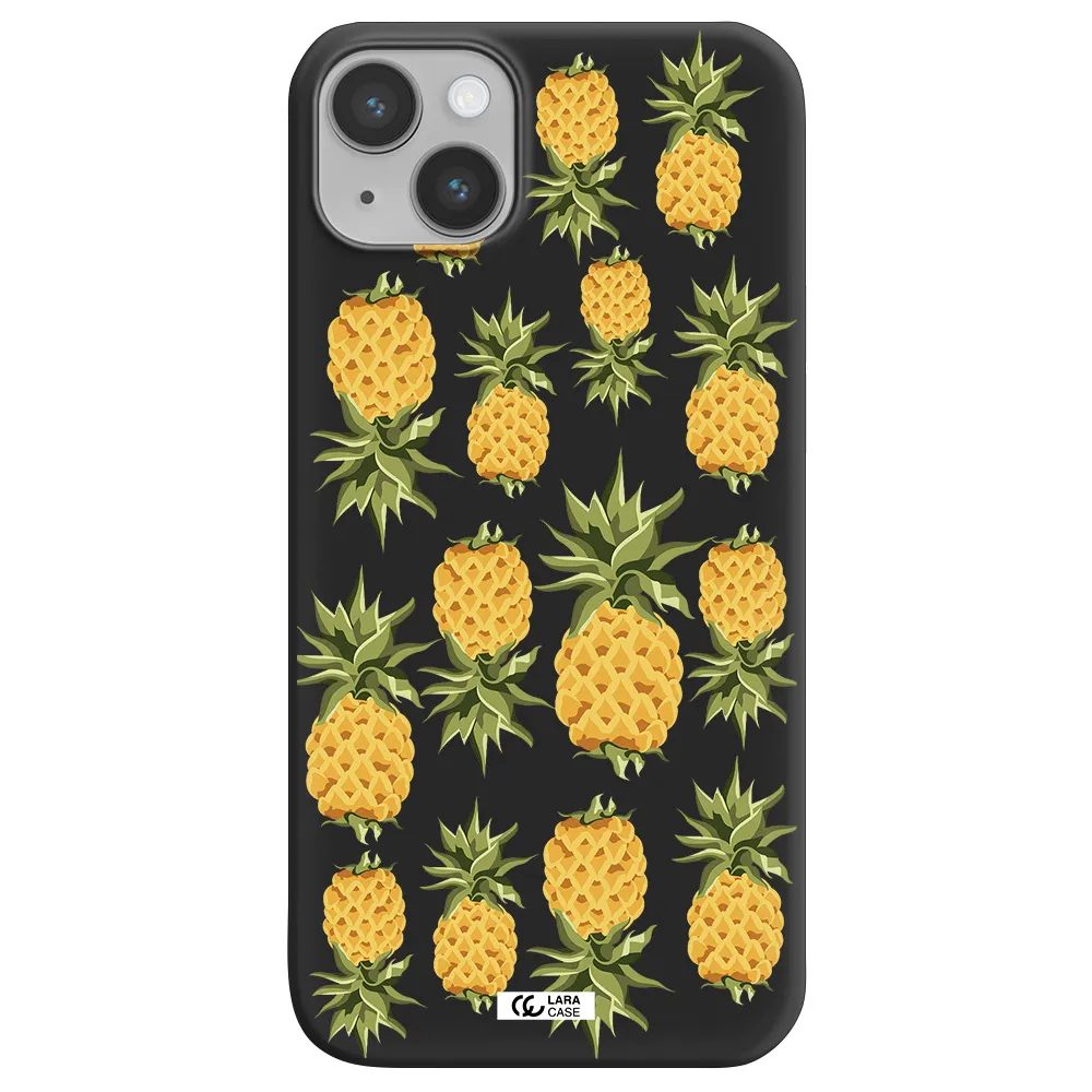 Pineapples Apple iPhone 14 Silicone black Case