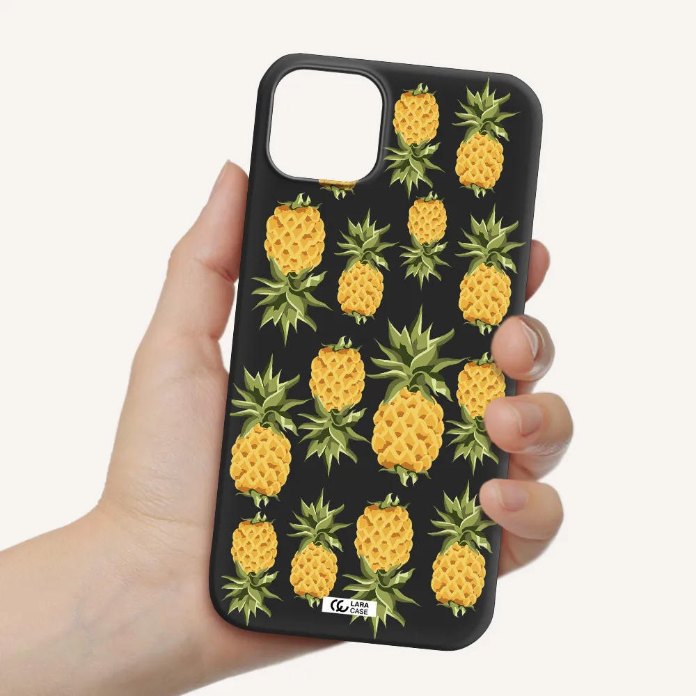Pineapples Apple iPhone 14 Silicone black Case