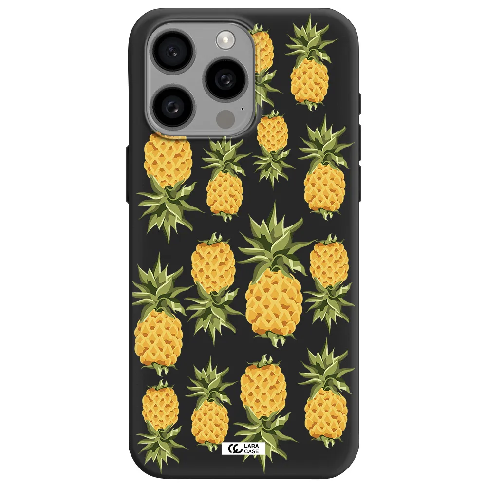 Pineapples Apple Iphone 15 Pro max Silicone black Case