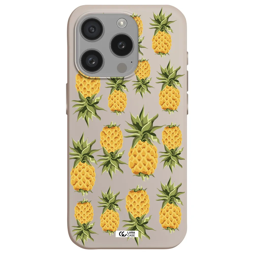 Pineapples Apple Iphone 15 Pro Silicone Stone Case