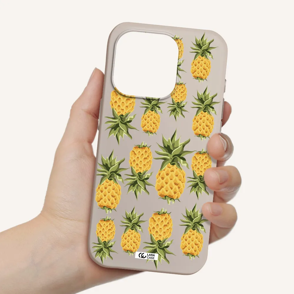 Pineapples Apple Iphone 15 Pro Silicone Stone Case