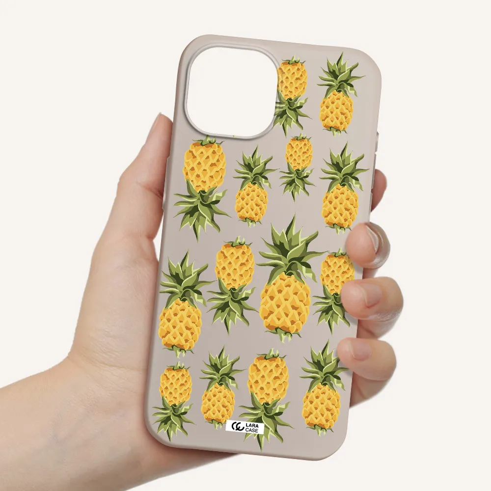 Pineapples Apple iPhone 15 Silicone Stone Case