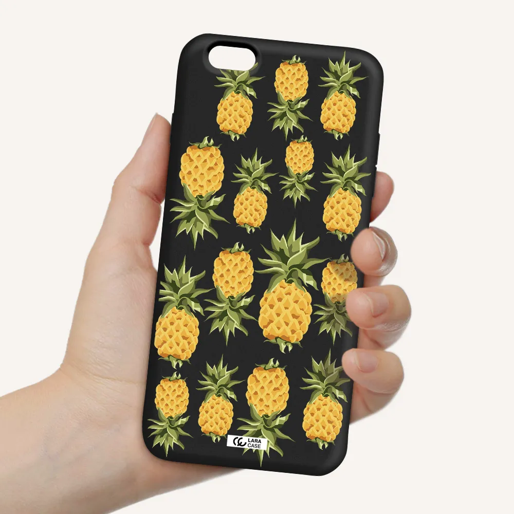 Pineapples Apple iPhone 6 plus Silicone black Case