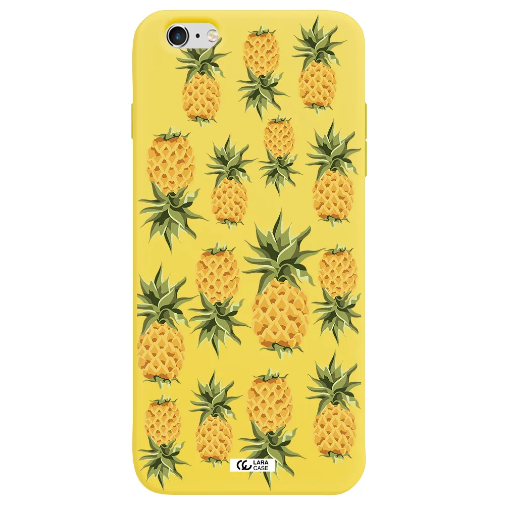 Pineapples Apple iPhone 6 plus Silicone canary yellow Case