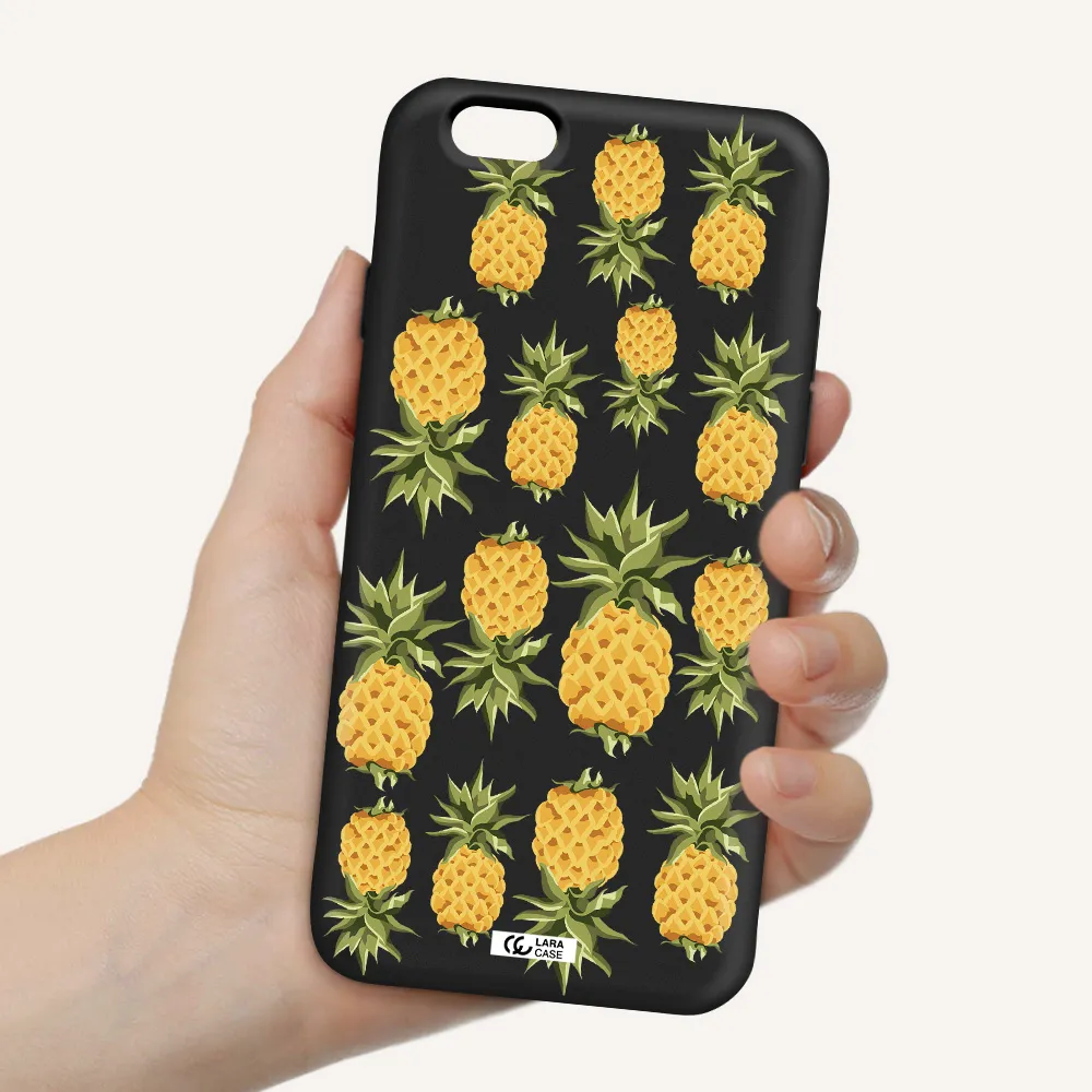 Pineapples Apple iPhone 6 Silicone black Case