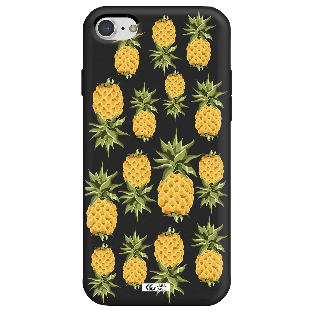 Pineapples Apple iPhone 7 Silicone black Case