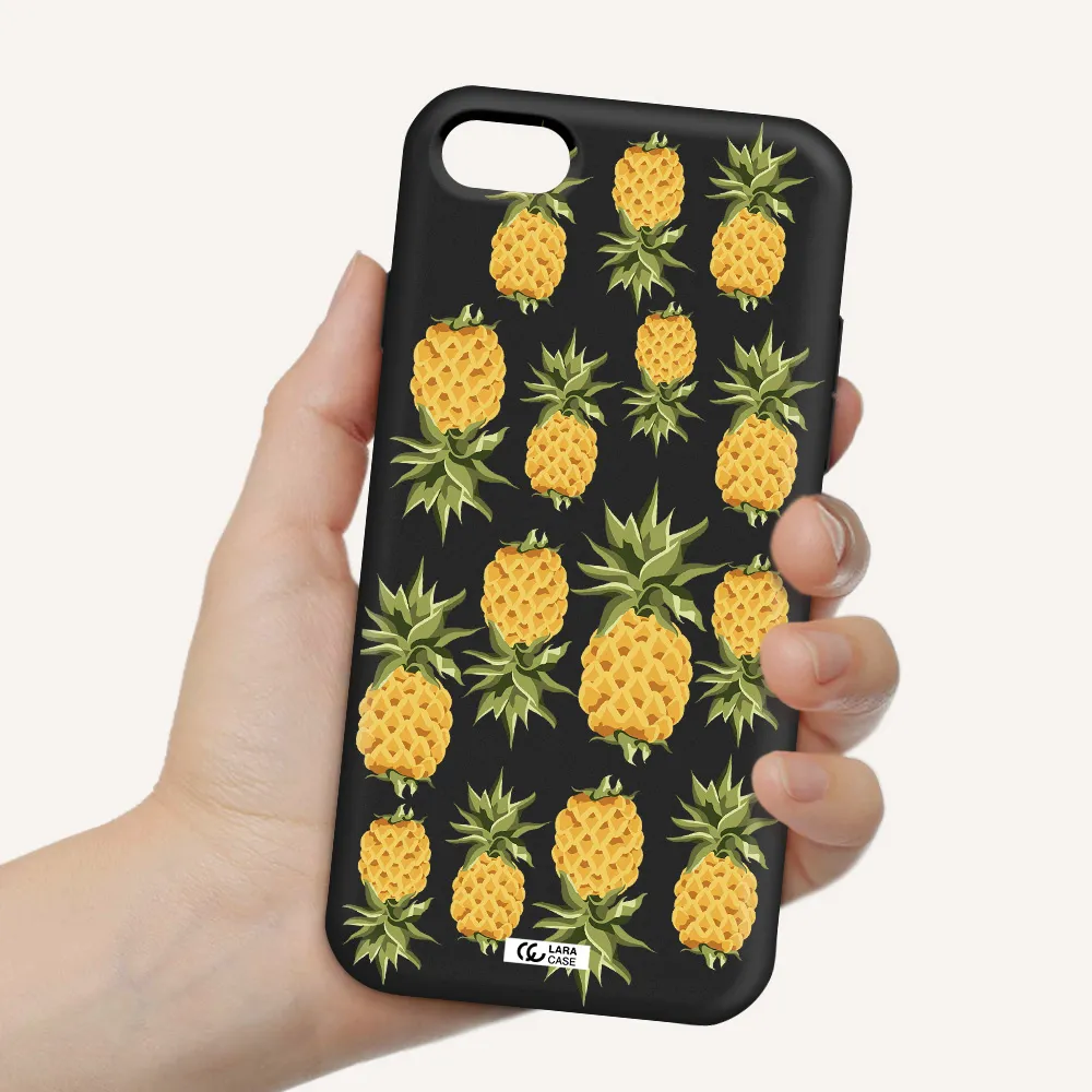 Pineapples Apple iPhone 7 Silicone black Case