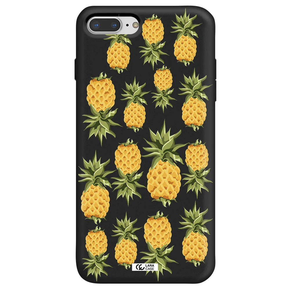 Pineapples Apple iPhone 8 plus Silicone black Case