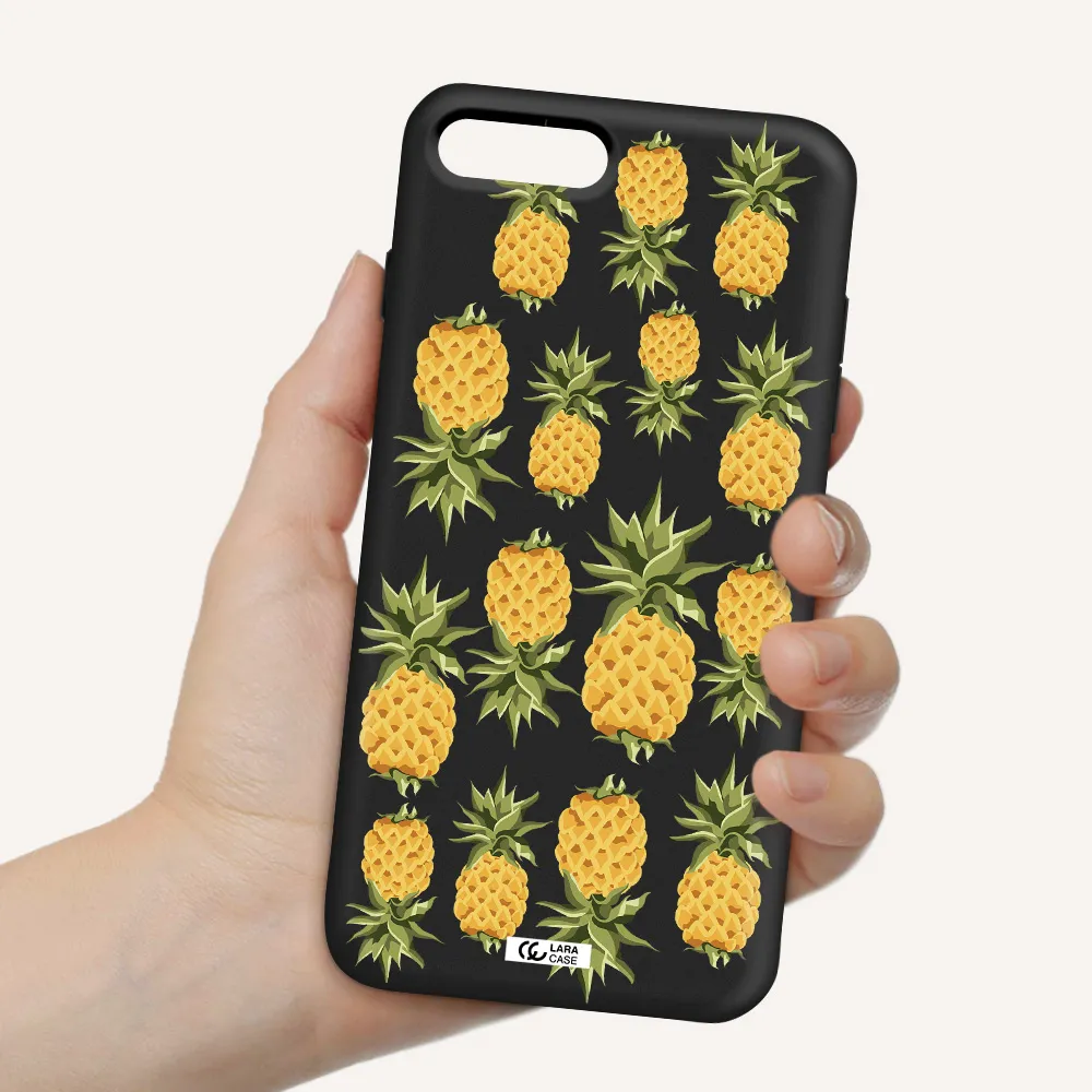 Pineapples Apple iPhone 8 plus Silicone black Case