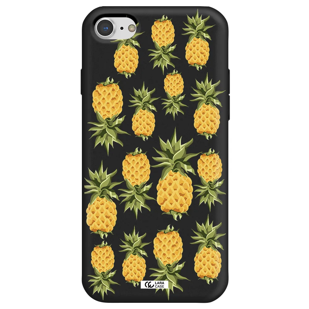 Pineapples Apple iPhone 8 Silicone black Case