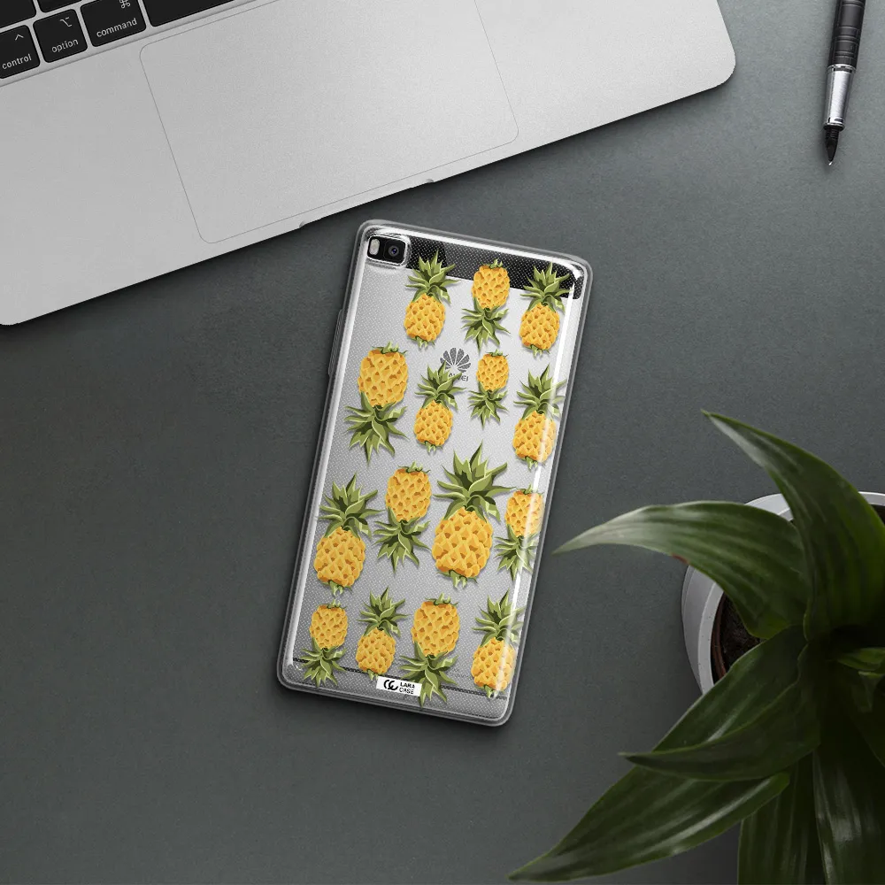 Pineapples Huawei P8 Clear TPU Case