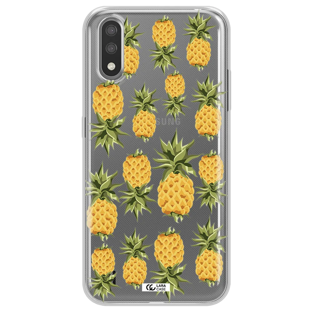 Pineapples Samsung A01 Clear TPU Case