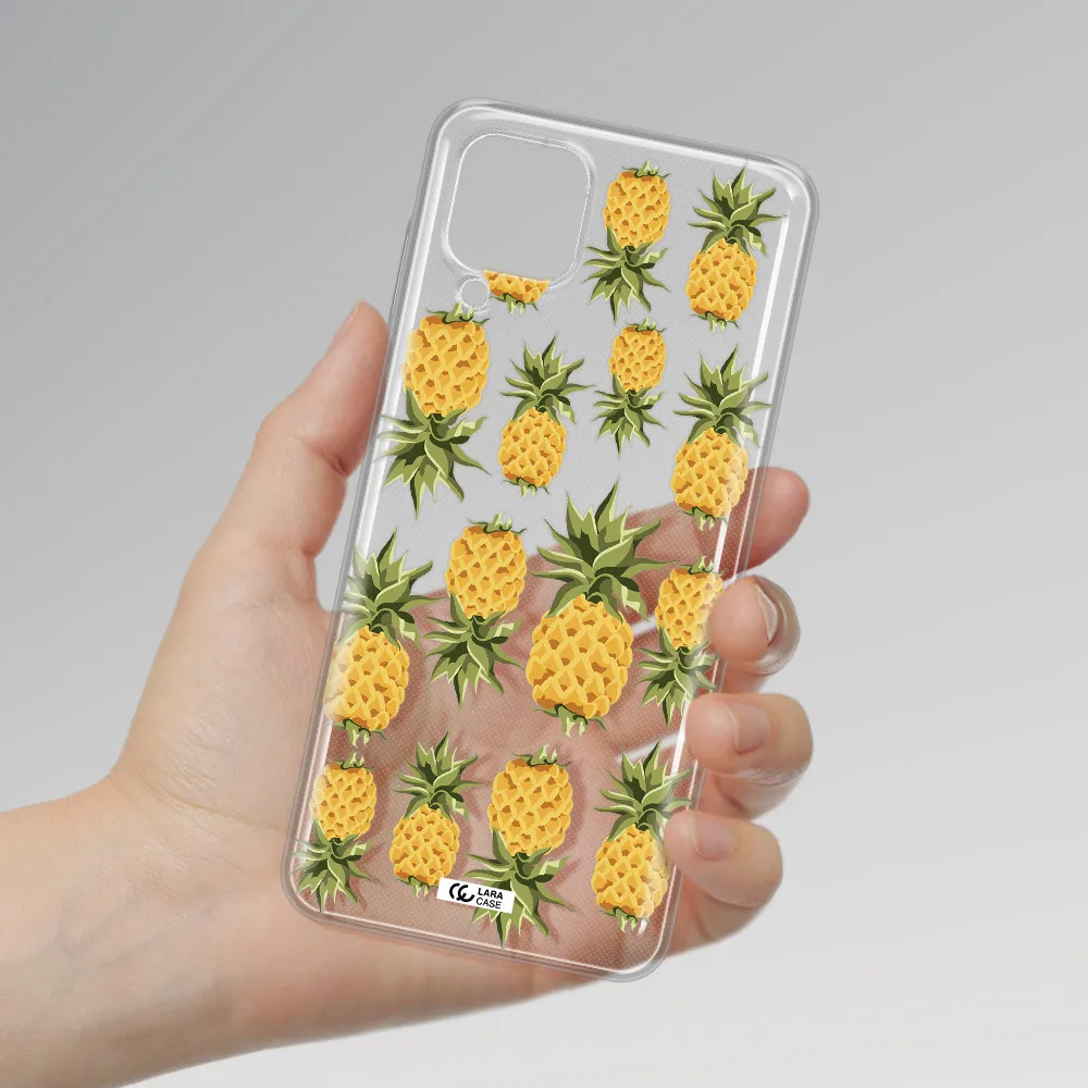 Pineapples Samsung A12 4g Clear TPU Case
