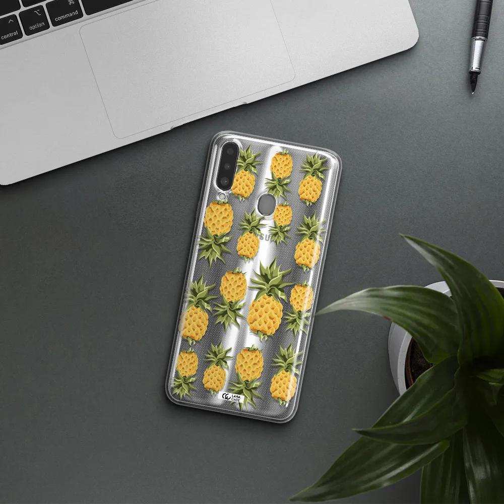 Pineapples Samsung A20S Clear TPU Case