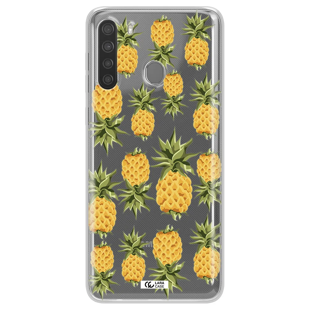 Pineapples Samsung A21 Clear TPU Case