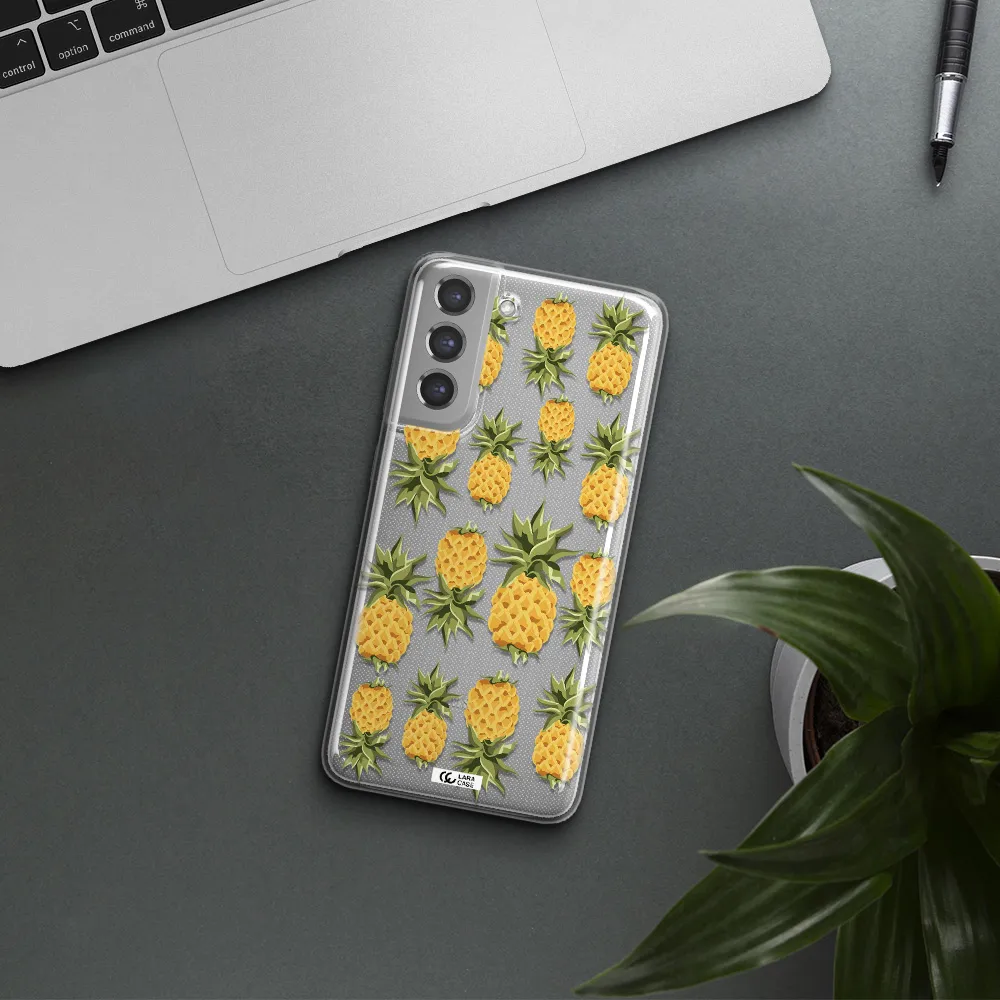 Pineapples Samsung A21 Fe Clear TPU Case