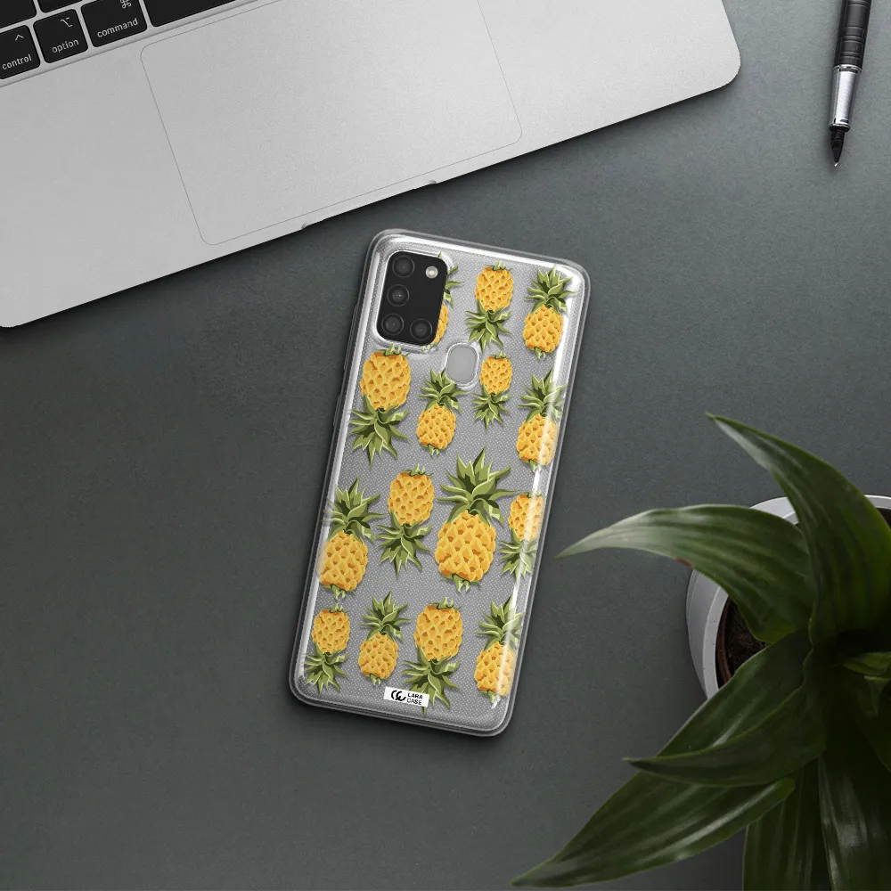 Pineapples Samsung A21S Clear TPU Case