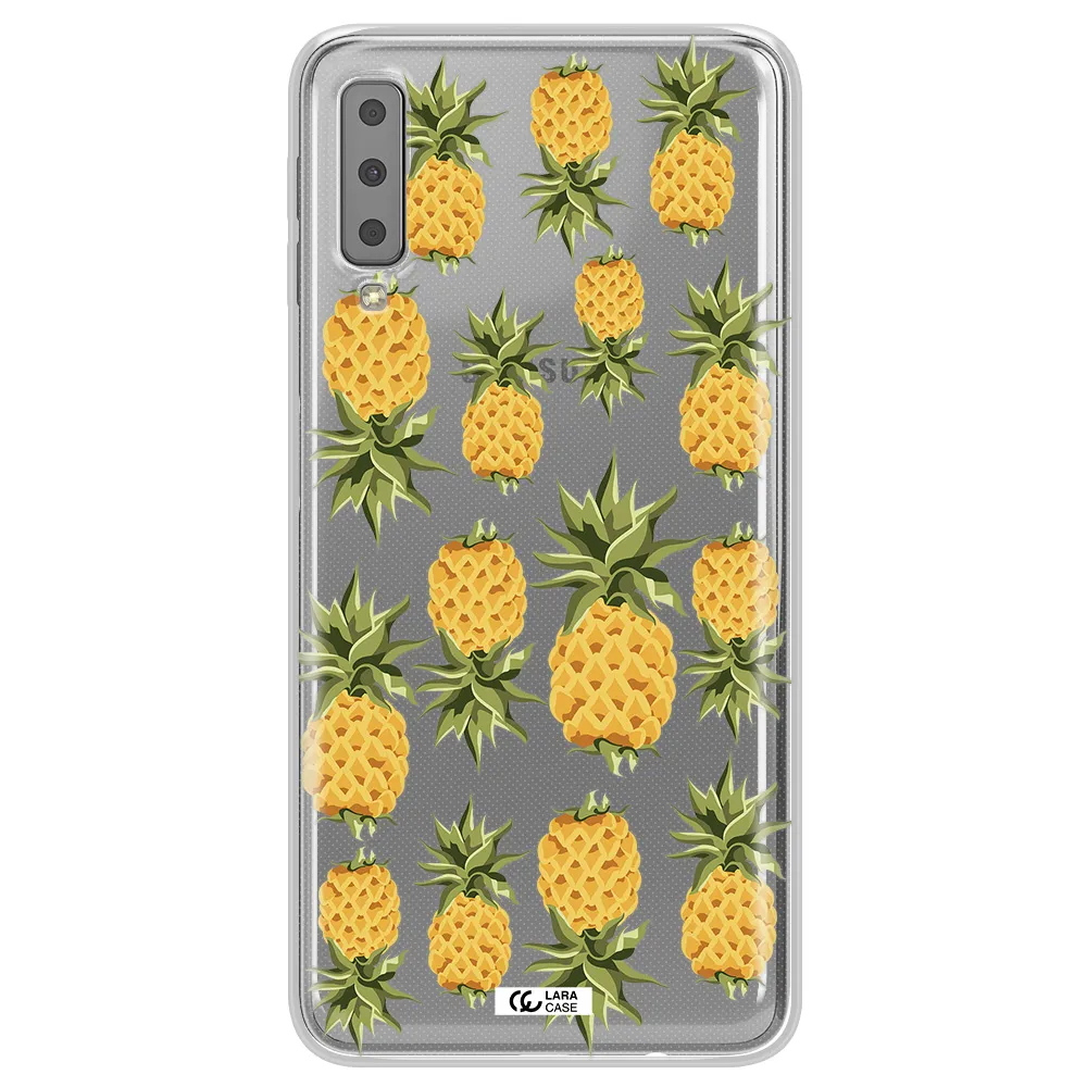 Pineapples Samsung A7 2018 Clear TPU Case