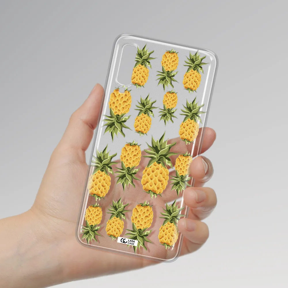 Pineapples Samsung A7 2018 Clear TPU Case