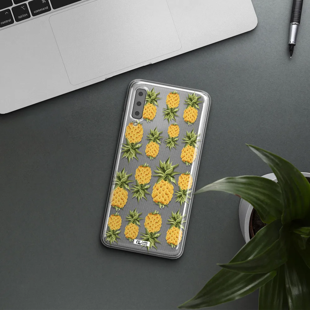 Pineapples Samsung A7 2018 Clear TPU Case
