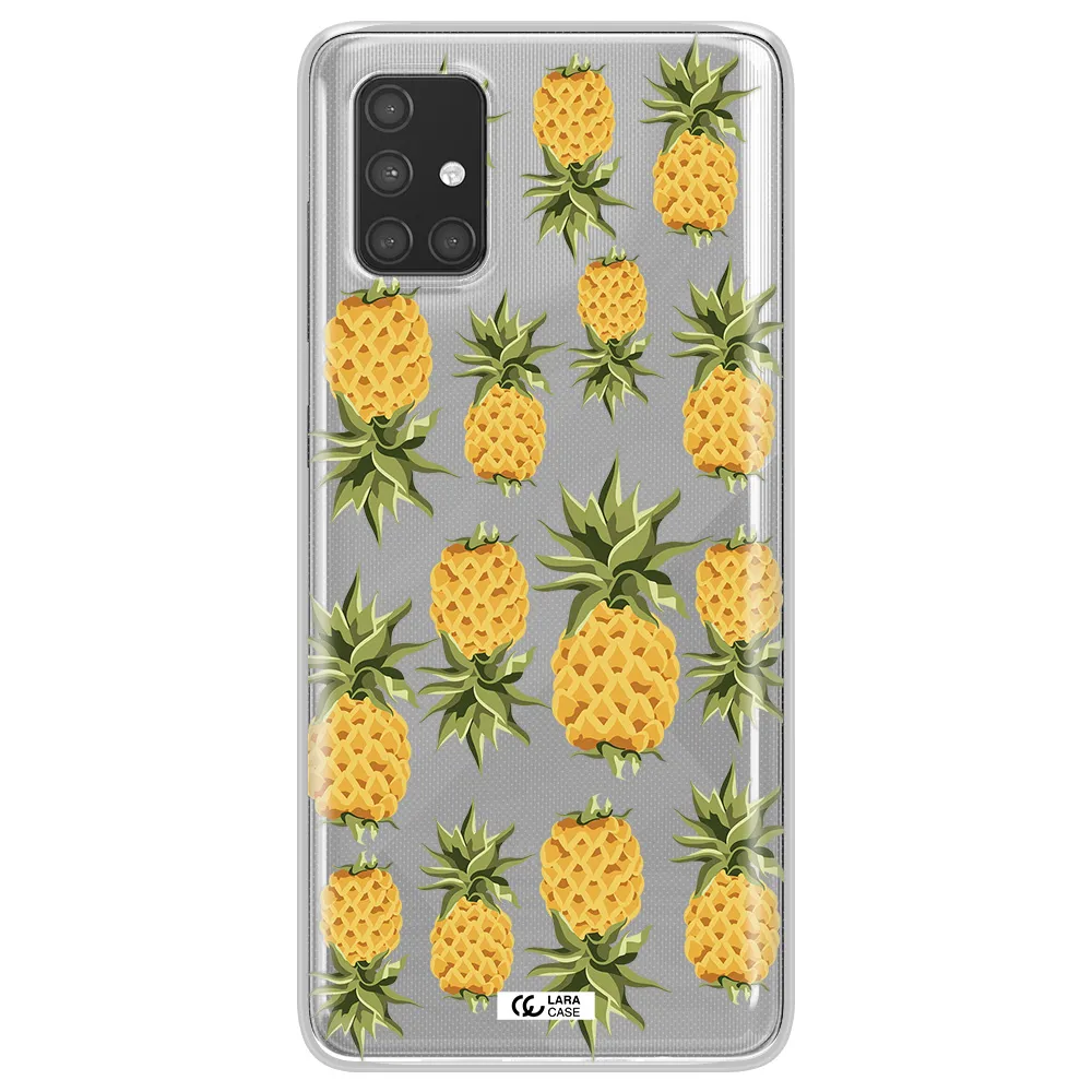 Pineapples Samsung A71 Clear TPU Case