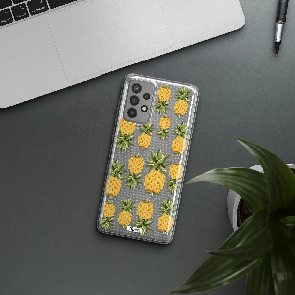 Pineapples Samsung A72 Clear TPU Case