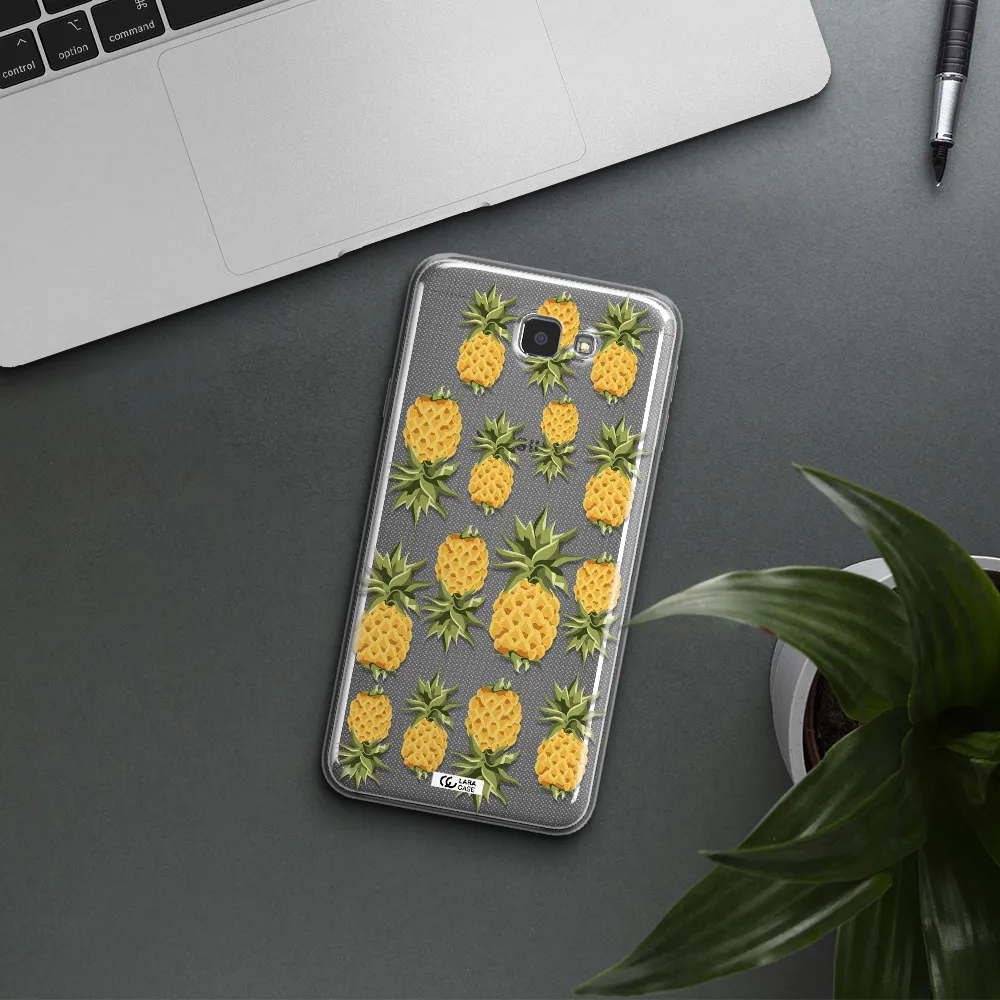 Pineapples Samsung J7 Prim Clear TPU Case