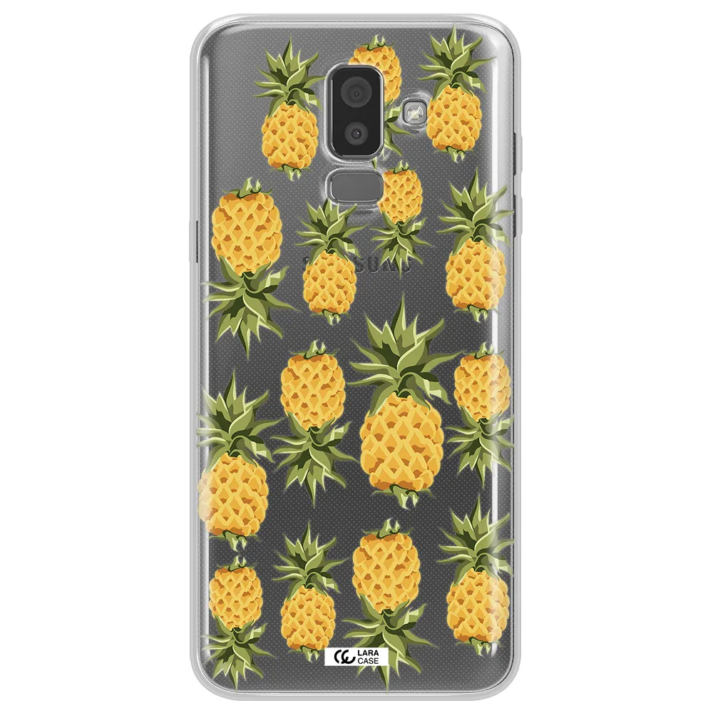 Pineapples Samsung J8 Clear TPU Case