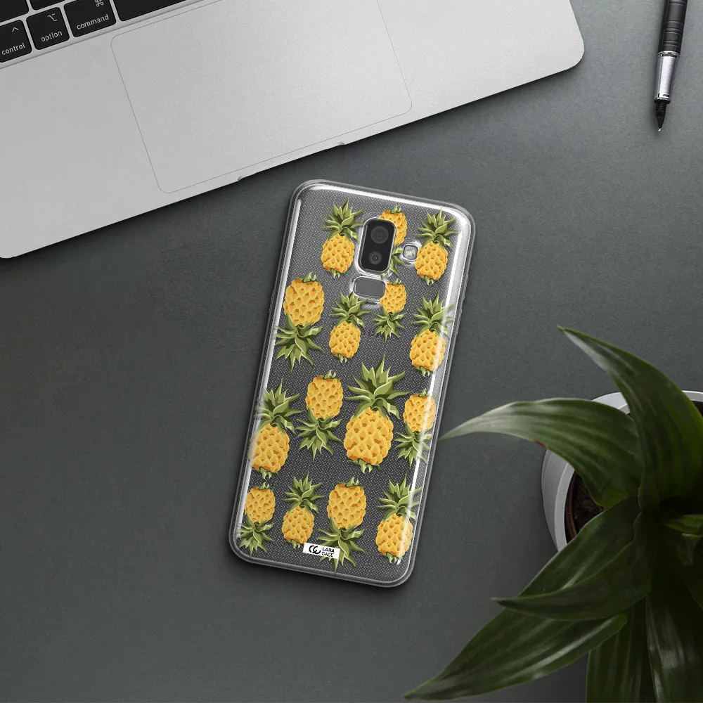 Pineapples Samsung J8 Clear TPU Case