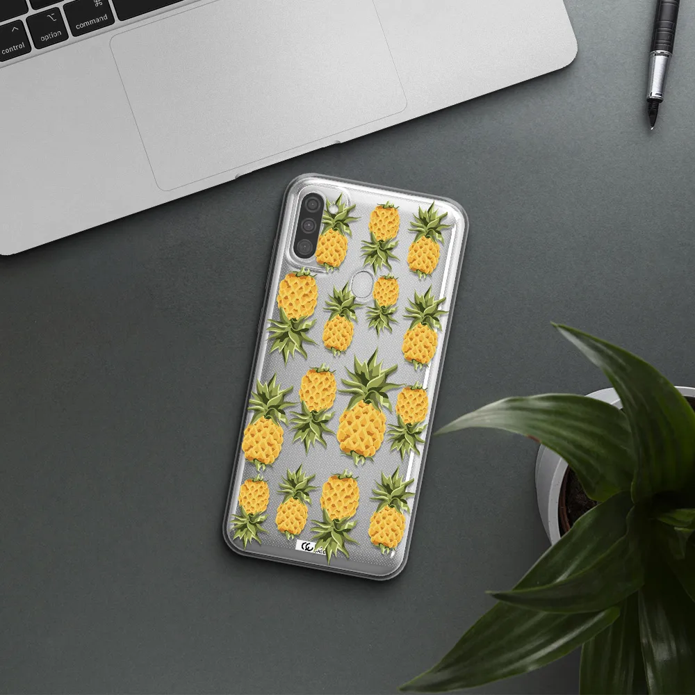 Pineapples Samsung M11 Clear TPU Case