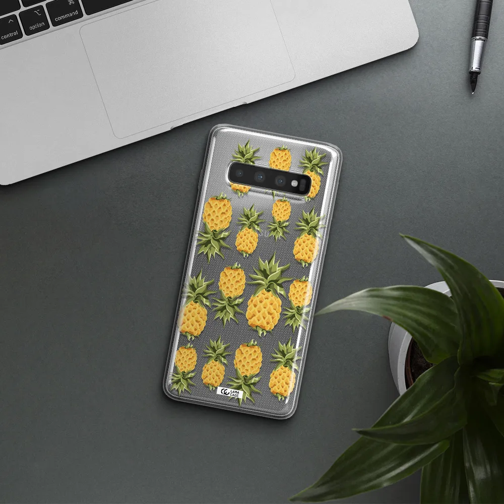 Pineapples Samsung S10 Plus Clear TPU Case