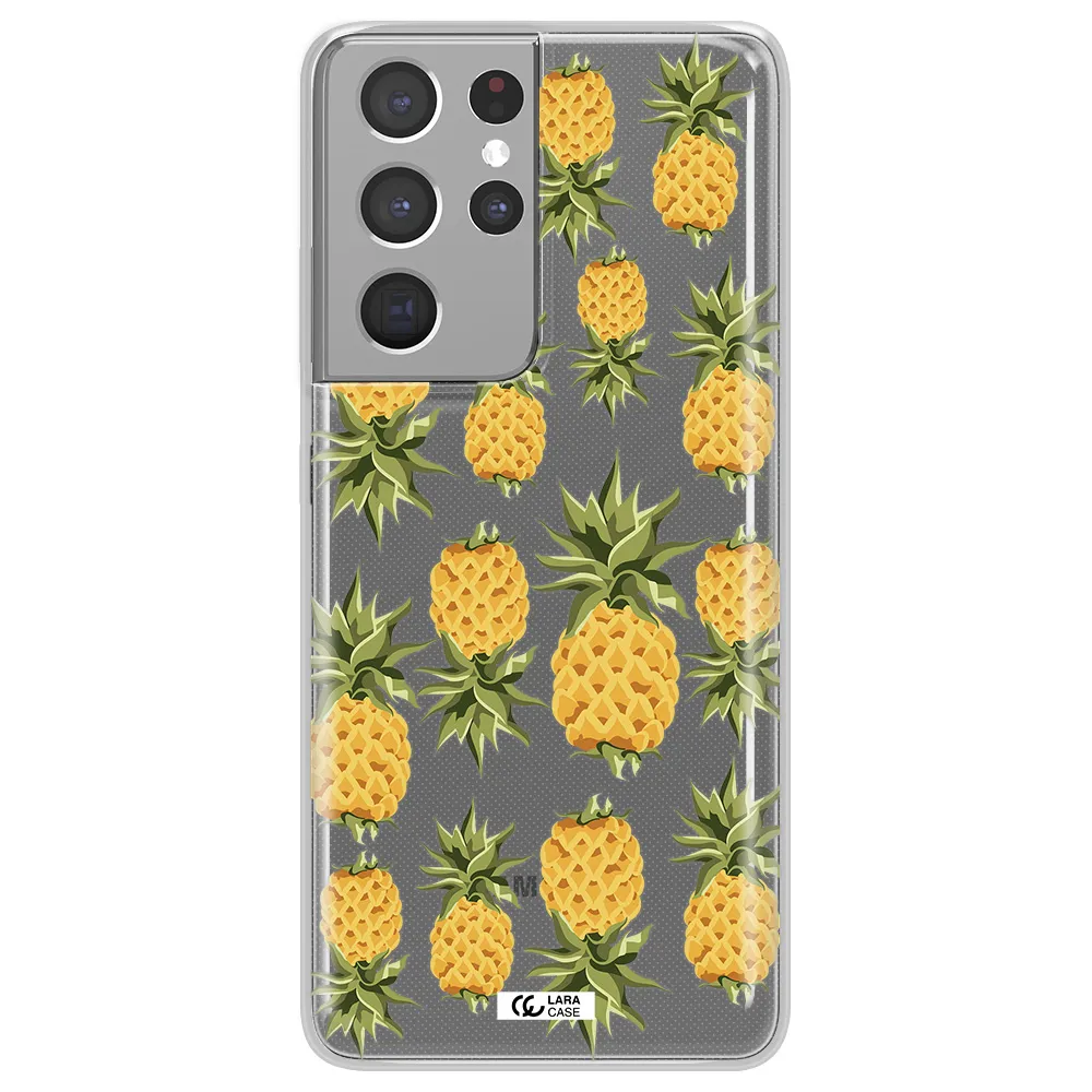 Pineapples Samsung S21 Ultra Clear TPU Case