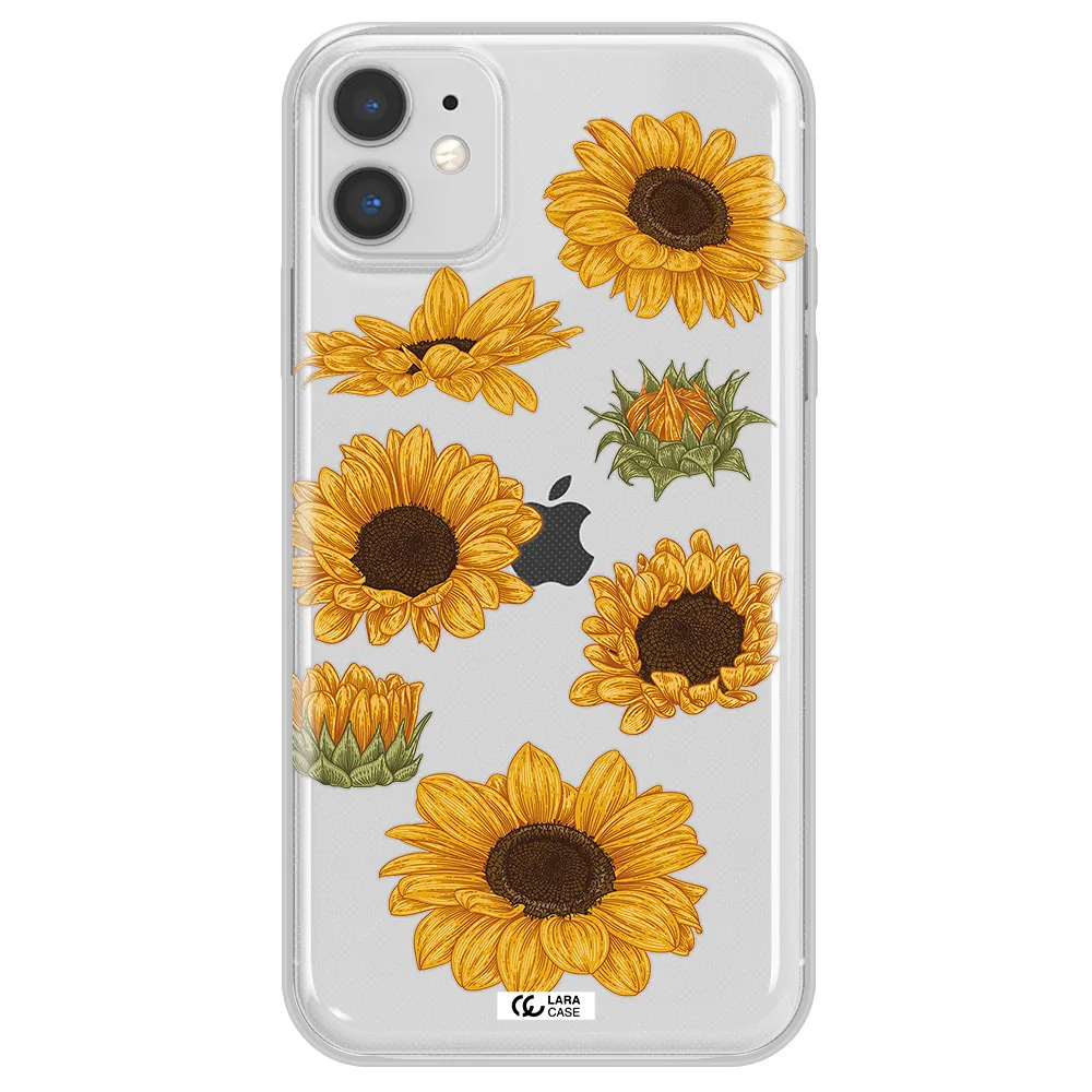 Sunflower Apple iPhone 11 Clear TPU Case