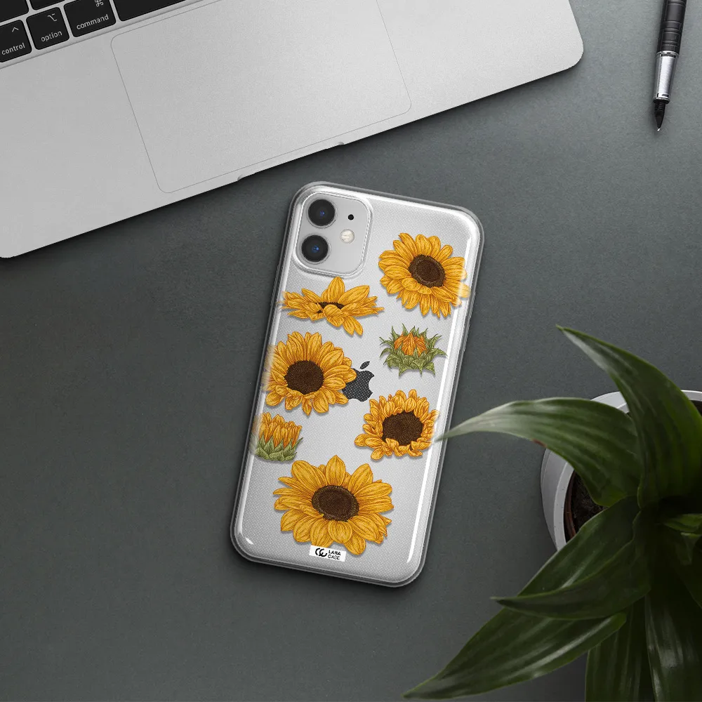 Sunflower Apple iPhone 11 Clear TPU Case