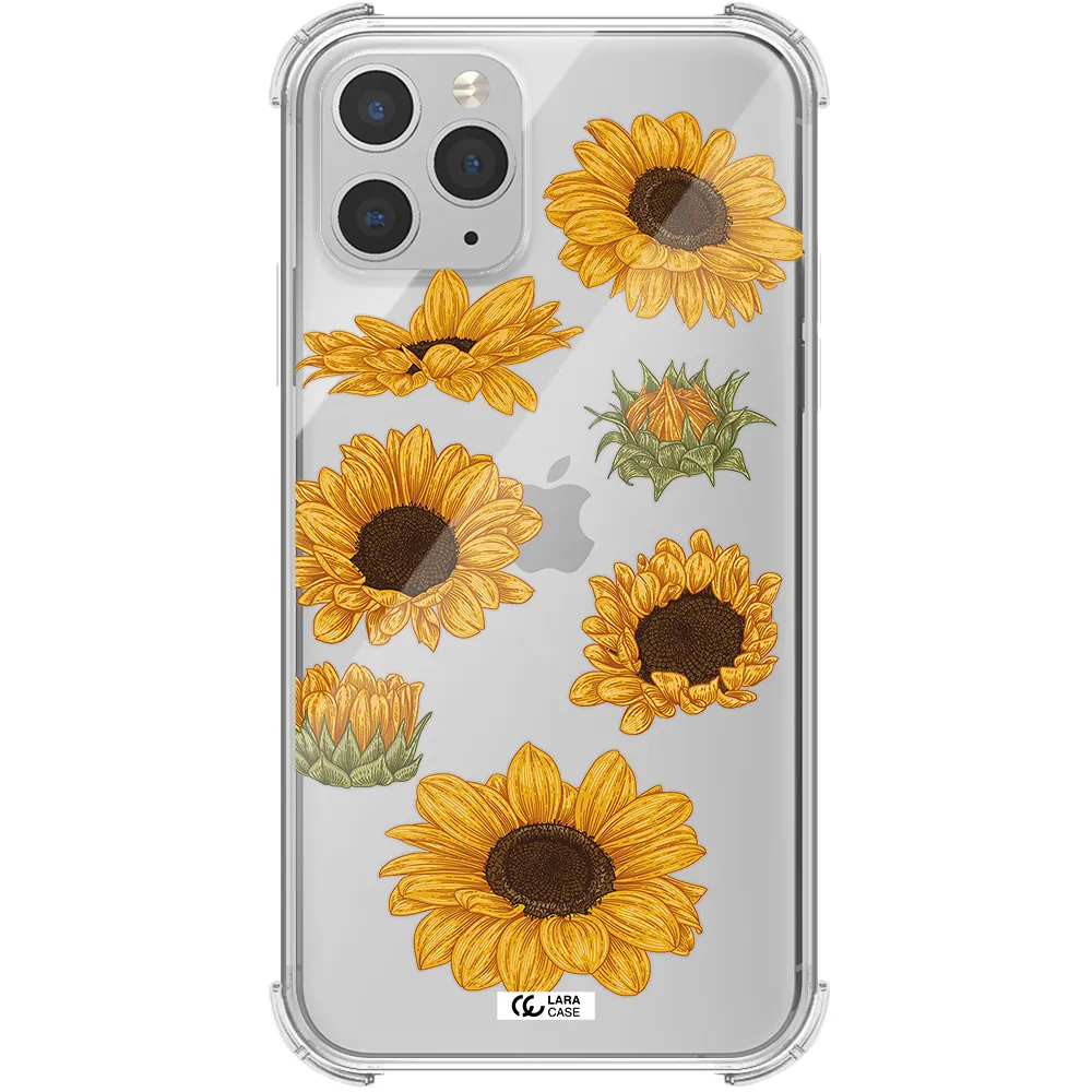 Sunflower Apple iPhone 11 pro Clear PC Case